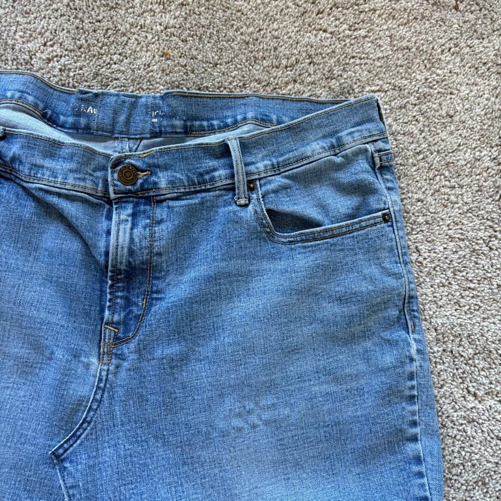 ❤️ Denim Knee Length Skirt Y2K style Old Navy Stretch 16 - Picture 2 of 10